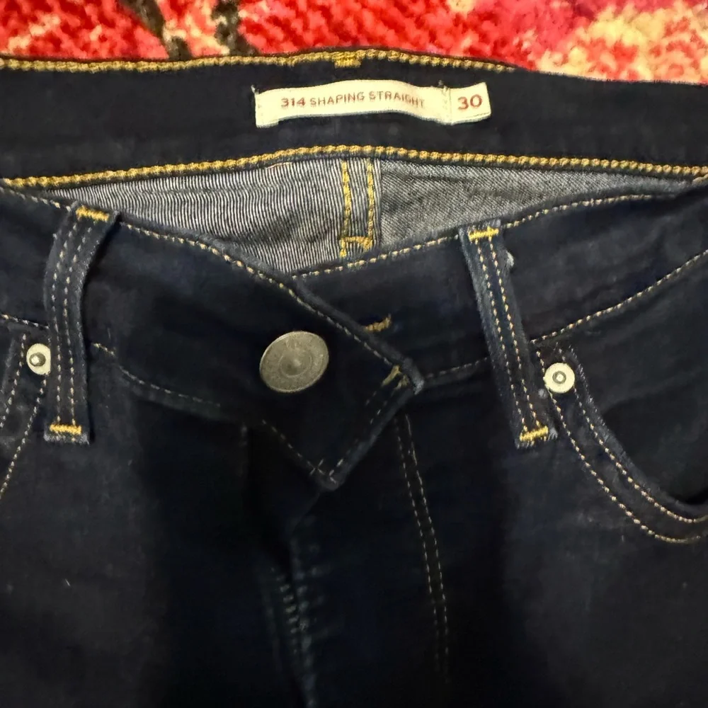 314 Shaping Straight Dark Wash Skinny Jeans Size 30 - Picture 2 of 4